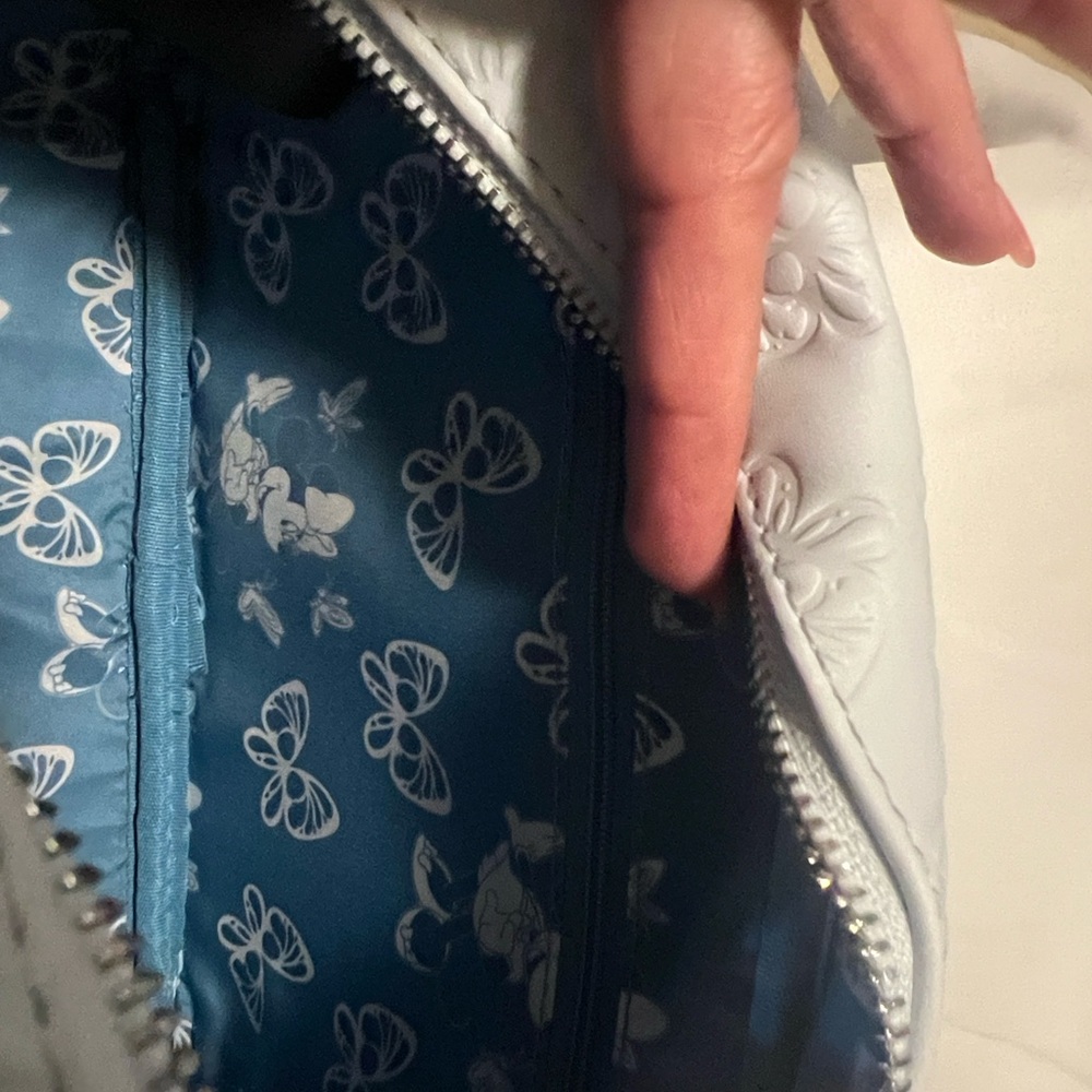 Loungefly Blue and White Crossbody Bag with Bow - Picture 4 of 5